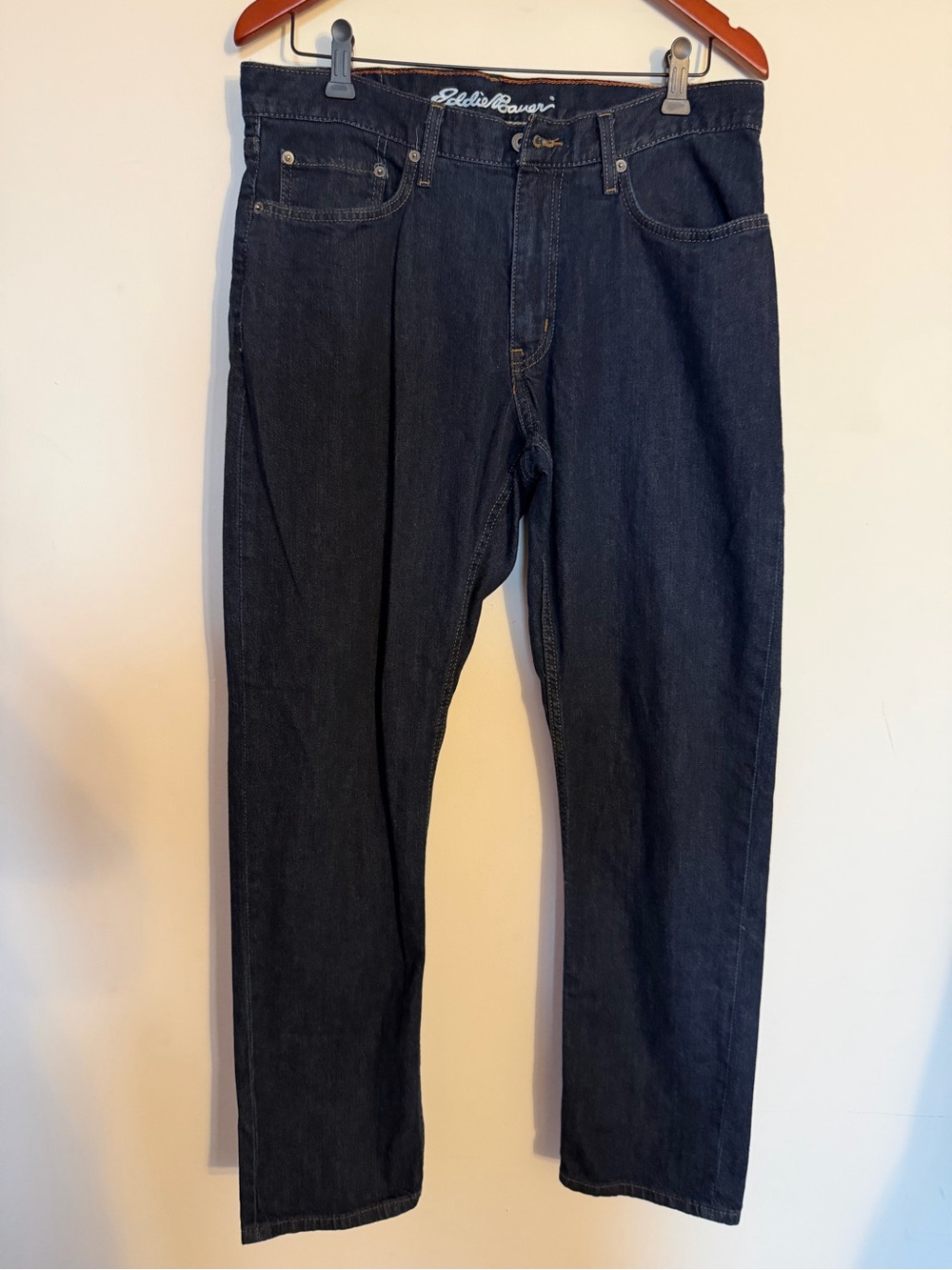 Eddie Bauer Men's Dark Indigo Relaxed Jeans